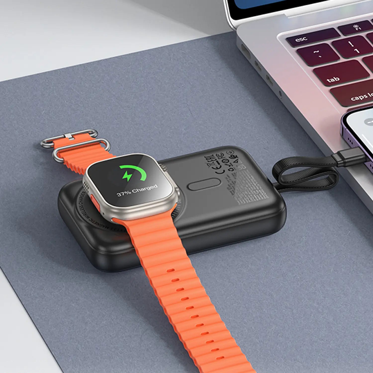 Powerbank Magnetico Hoco Q35 Portable PD20W Cable 10000mAh Negro