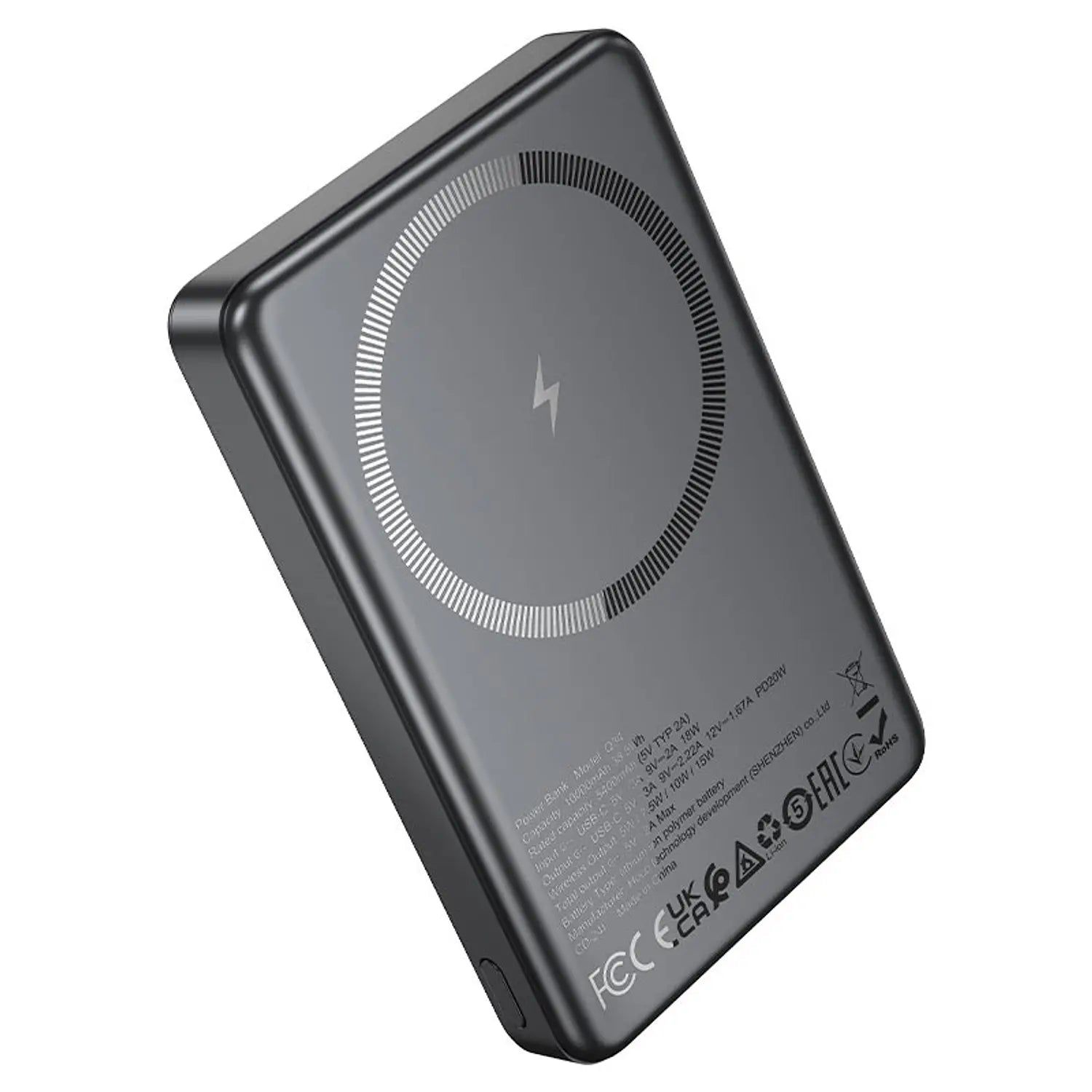 Powerbank Hoco Q34 Clever PD20W Inalámbrico 10000mAh gris